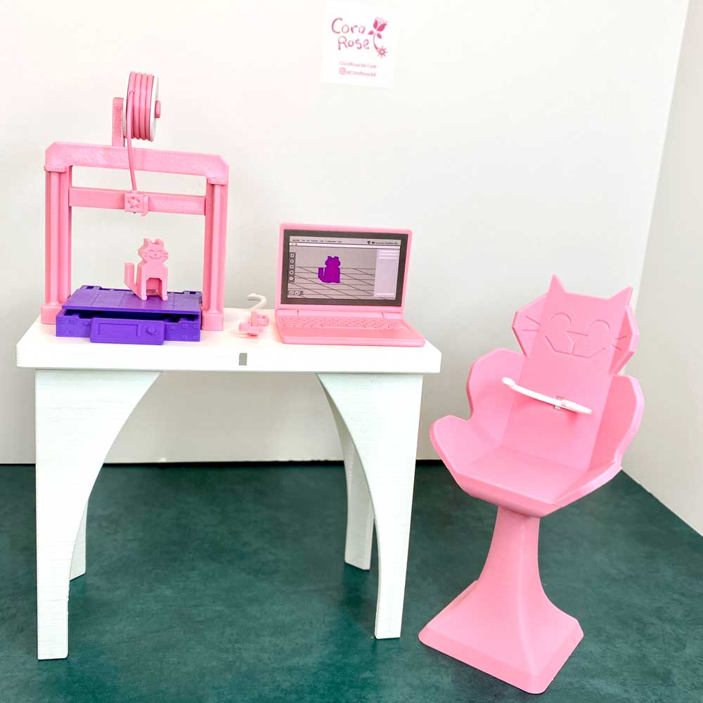 Rep Rap Cat 3D Printer Playset for Dolls Cora Rose 3D 