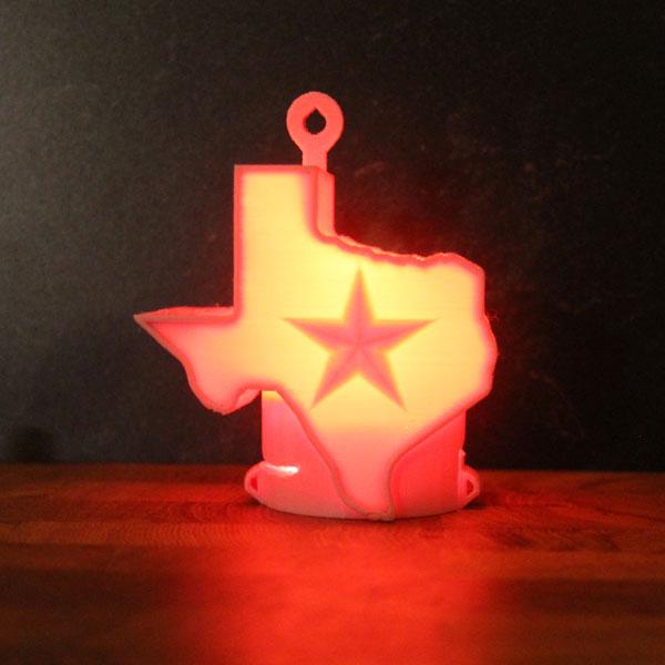 Texas Xmas Christmas Ornament/ Mini Lamp Xmas Ornament Cora Rose 